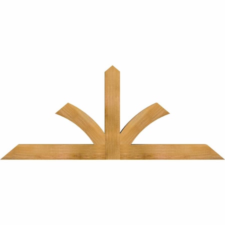 Ekena Millwork Richland Rough Sawn Timber Gable Bracket, Western Red Cedar, 60"W x 25"H x 4"D x 4"F, 10/12 Pitch GBW060X25X0404RIC00RWR